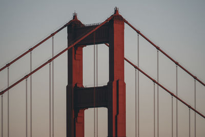 Suspension bridge against clear sky