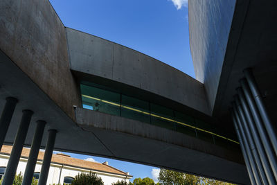 Low angle view of bridge against sky