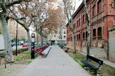 High angle view of city street