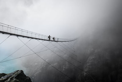 Low angle view of bridge against sky