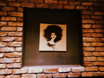 Close-up of painting on wall