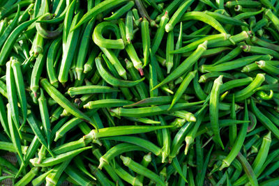 Full frame shot of okras for sale