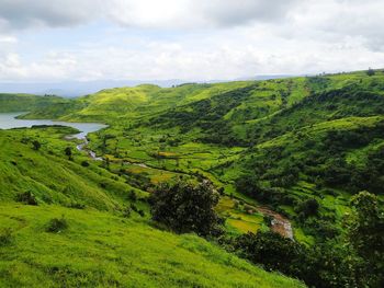 Scenic view of landscape against sky