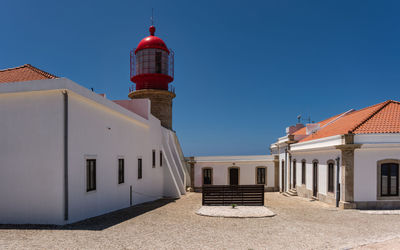 Lighthouse of cape san vicente, portugal, via from the inner yard