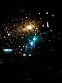 Cars on road at night