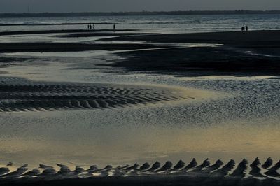 High angle view of beach