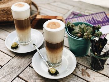 Coffee cup on table