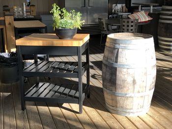 Potted plant on table