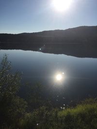 Reflection of sky in lake