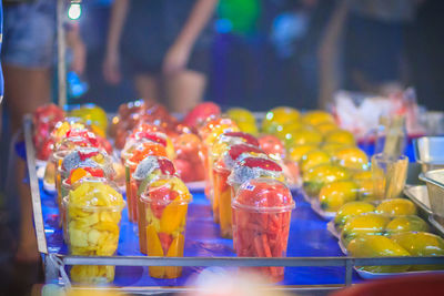 Close-up of ice cream for sale in market