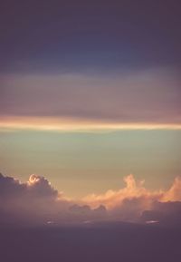 Scenic view of sea against sky at sunset