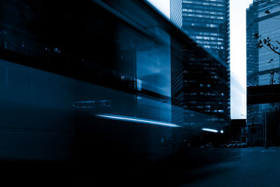 Illuminated buildings in city at night