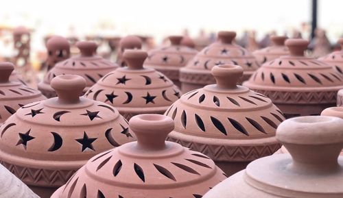 Close-up of antique for sale at market stall