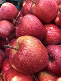 Full frame shot of apples in market