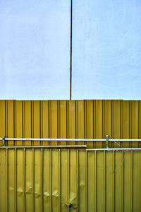 Close-up of golden corrugated iron