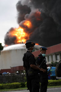 Oil refinery fire at pertamina cilacap