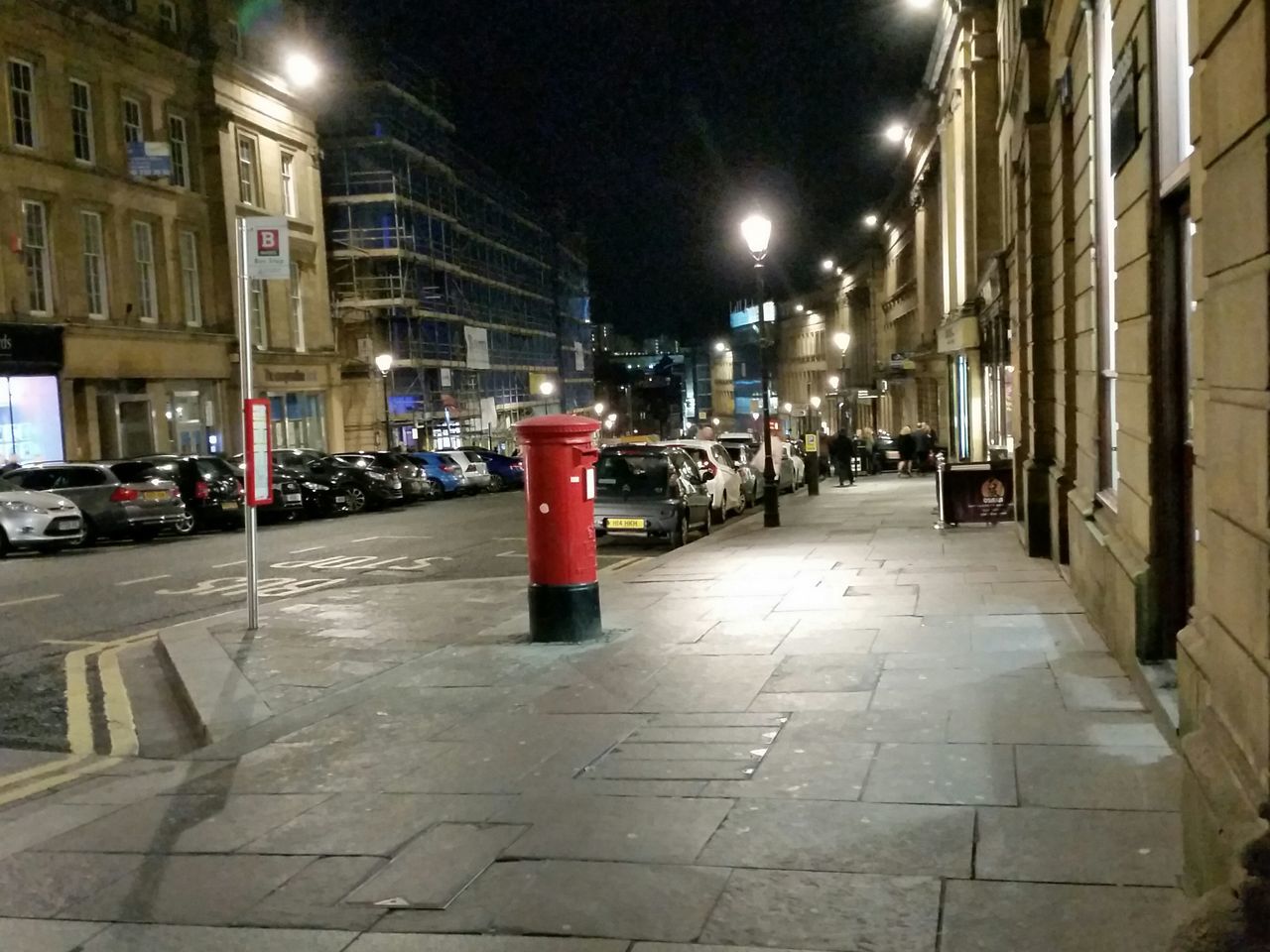 VIEW OF STREET AT NIGHT