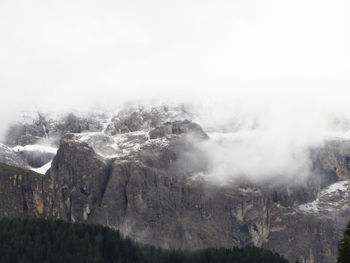 Scenic view of mountains against clear sky