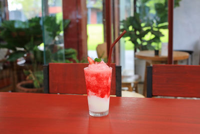 Close-up of drink on table