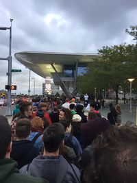 Group of people in stadium