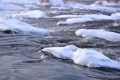 Scenic view of frozen sea