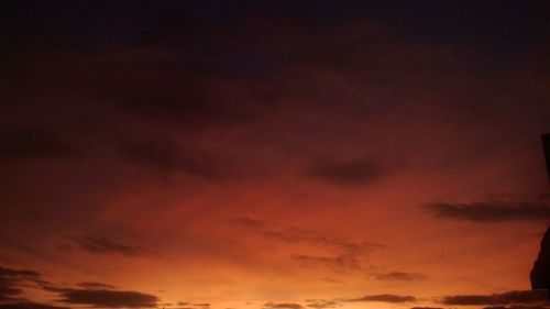 Scenic view of dramatic sky during sunset