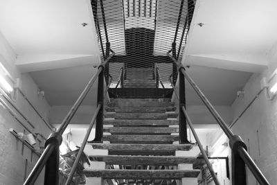 Low angle view of staircase in building