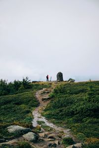 Scenic view of landscape against clear sky