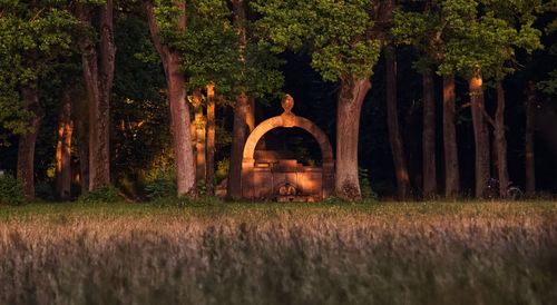 Monument in the forest in augsburg