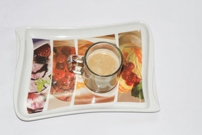 Close-up of food served on table