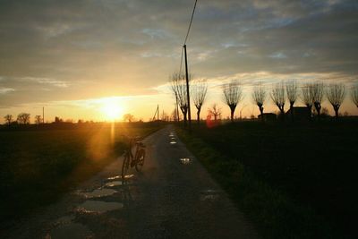 Scenic view of landscape at sunset