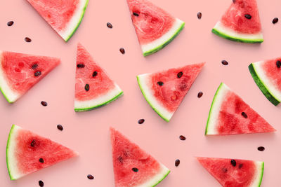 High angle view of chopped fruits in plate