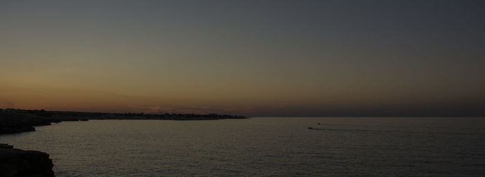 View of sea at sunset