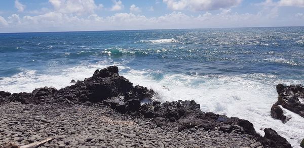 Scenic view of sea against sky