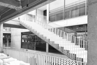 Staircase of modern building in city