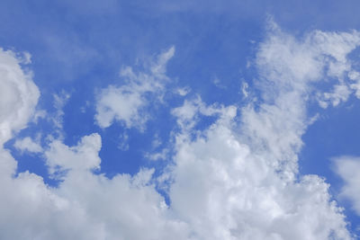 Low angle view of clouds in sky