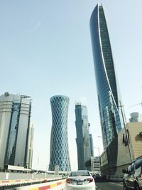 Low angle view of skyscrapers