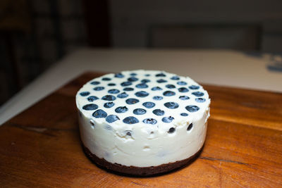 Close-up of dessert on table