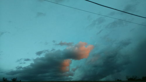 Low angle view of cloudy sky