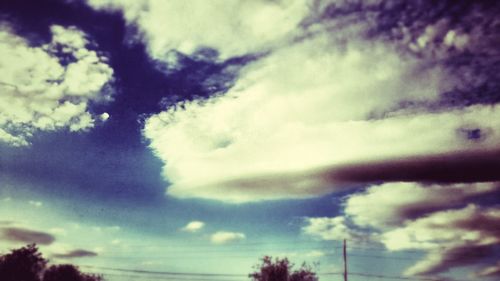 Low angle view of cloudy sky