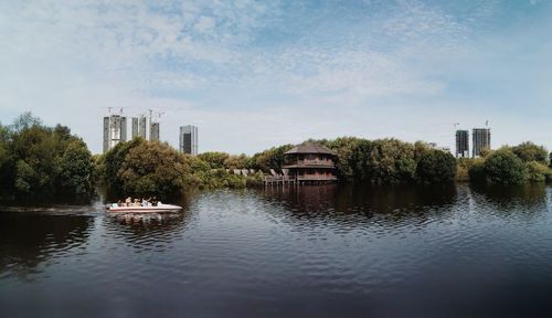 Scenic view of river against sky