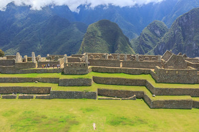 High angle view of ruins