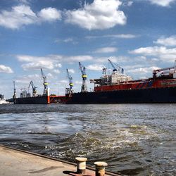 Cranes at commercial dock