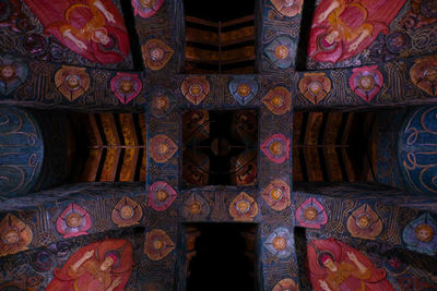 Low angle view of ornate ceiling in building