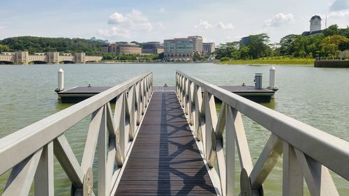 View of bridge over river