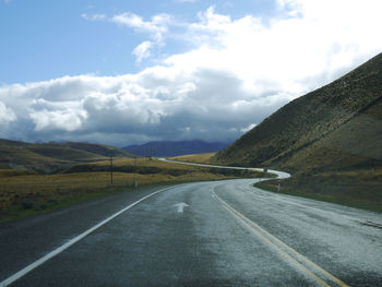 Road passing through landscape