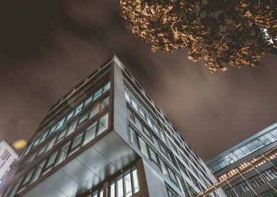 Low angle view of modern building against sky