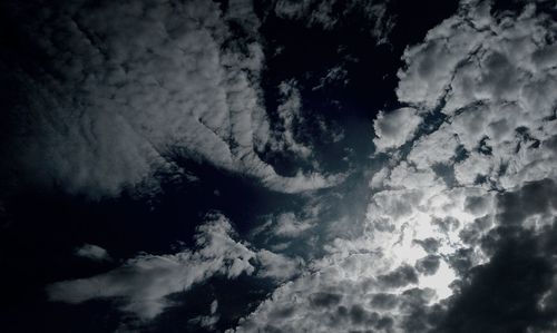 Low angle view of cloudy sky