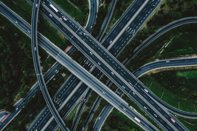 High angle view of elevated road