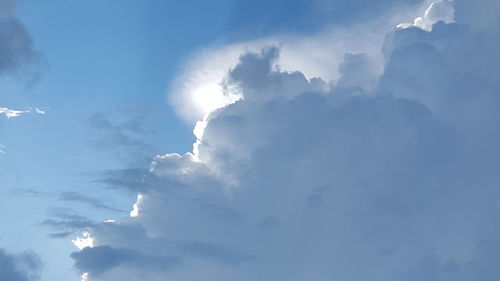 Low angle view of cloudy sky